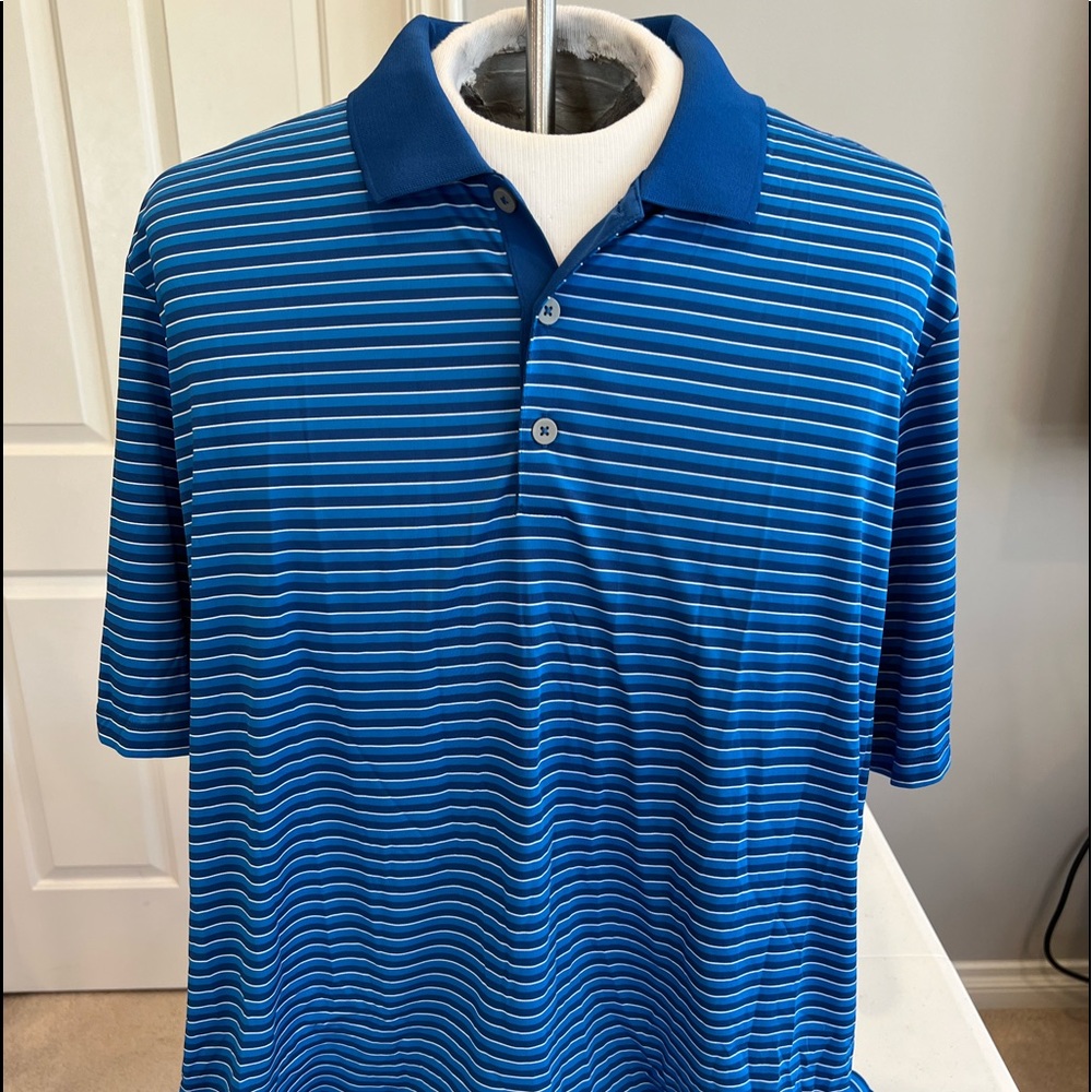 Mens XXL Adidas striped golf shirt